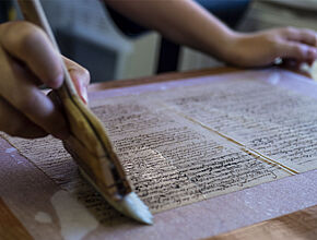 L'objectif des restauratrices est de conserver l'existant sans le dénaturer  - Agrandir l'image (fenêtre modale)