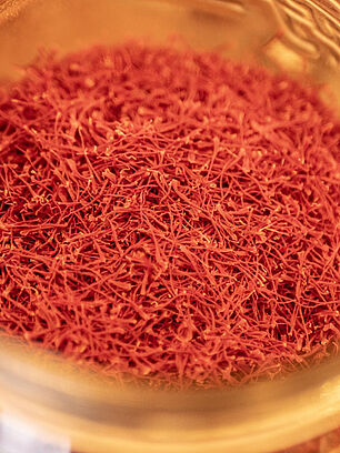 Les pistils de safran une fois émondés - Agrandir l'image (fenêtre modale)