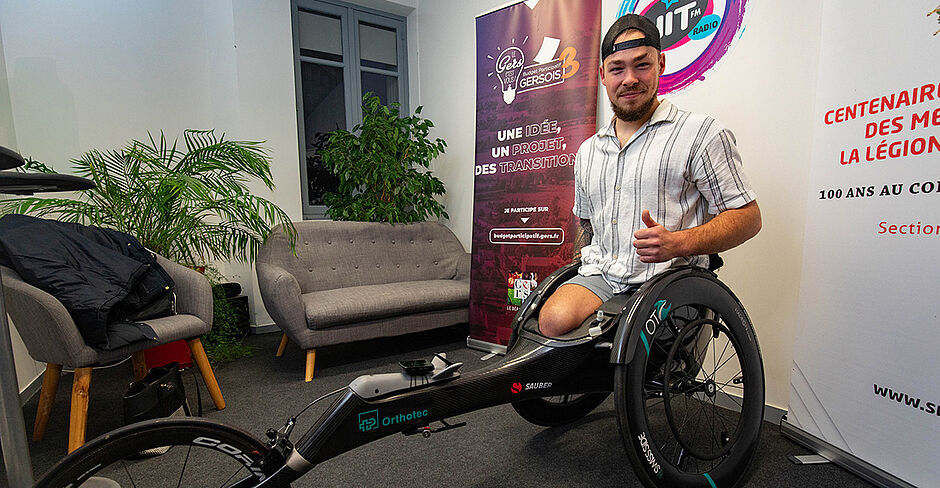 Un fauteuil handisport pour Thibault Daurat